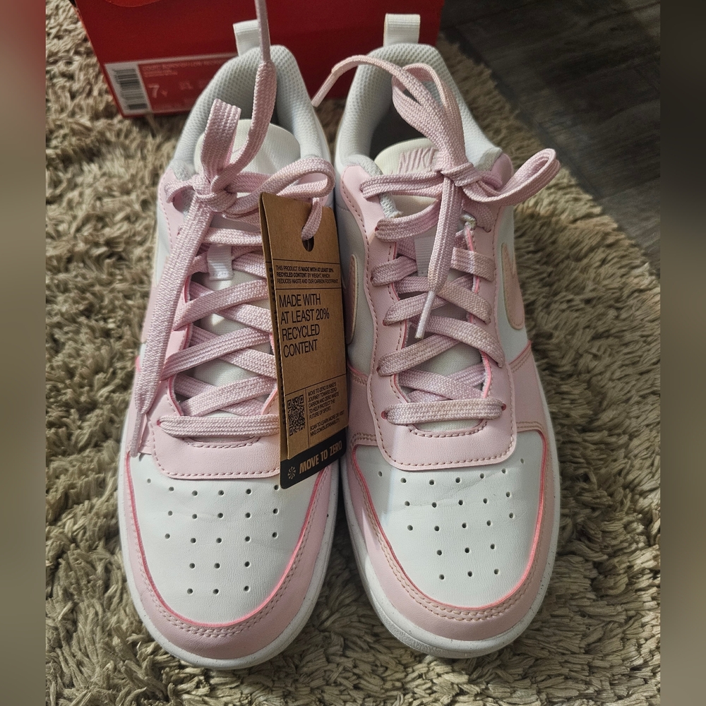 Nike Women's Pink and White Sneakers